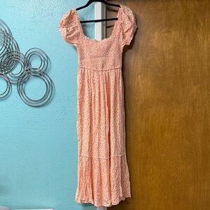 Aeropostale Peach Floral Maxi Dress